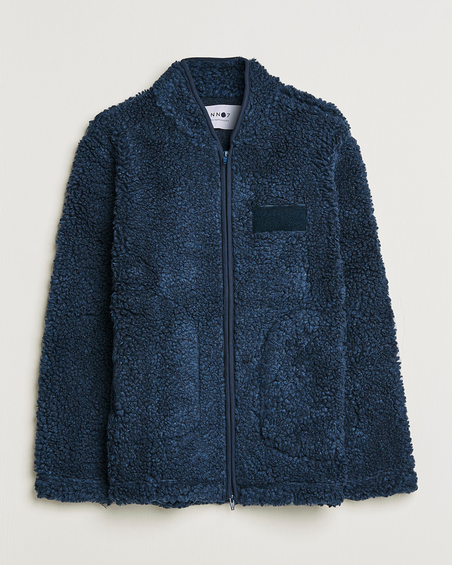 Herr | Tröjor | NN07 | Morten Fleece Full Zip Sea Blue
