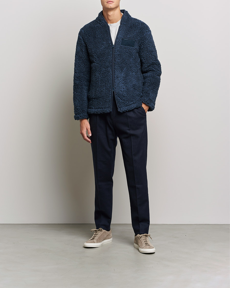 Herr | Tröjor | NN07 | Morten Fleece Full Zip Sea Blue
