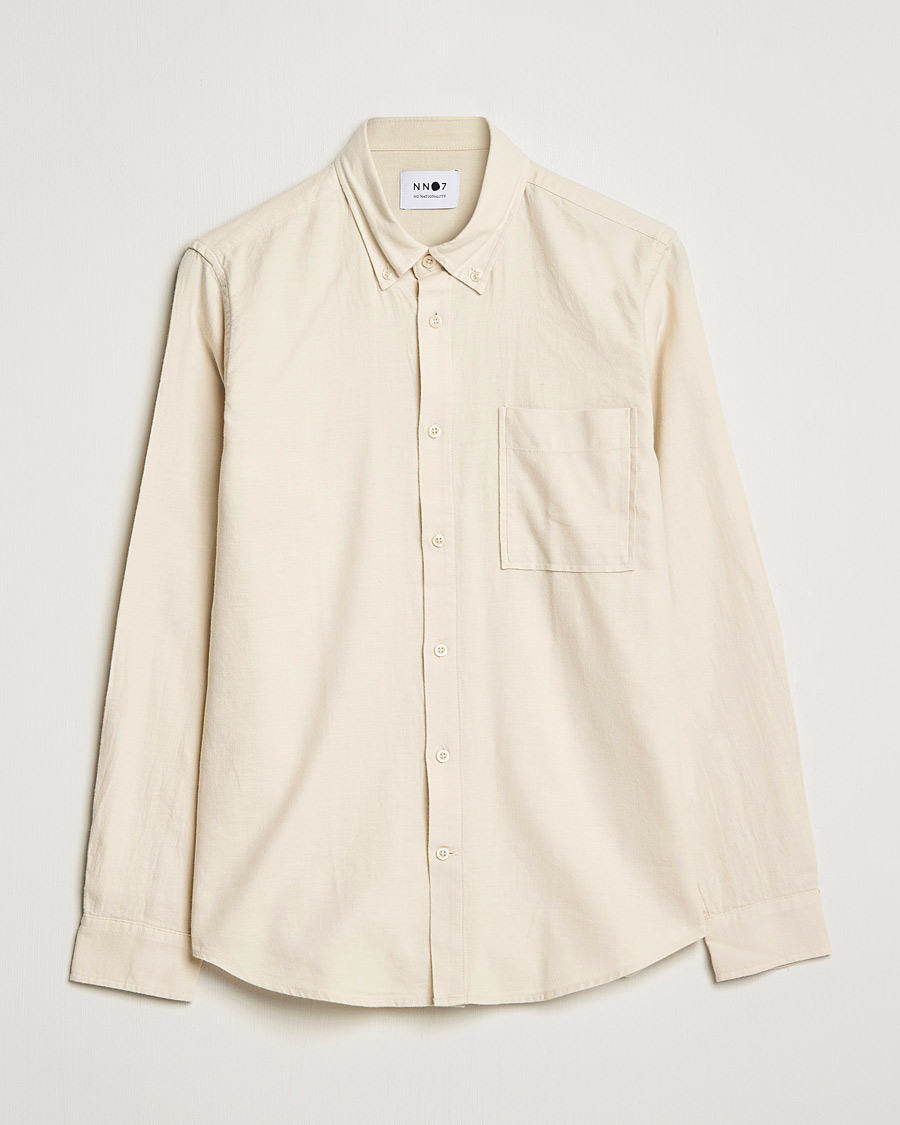 Herr | Skjortor | NN07 | Arne Brushed Flannel Shirt Ecru