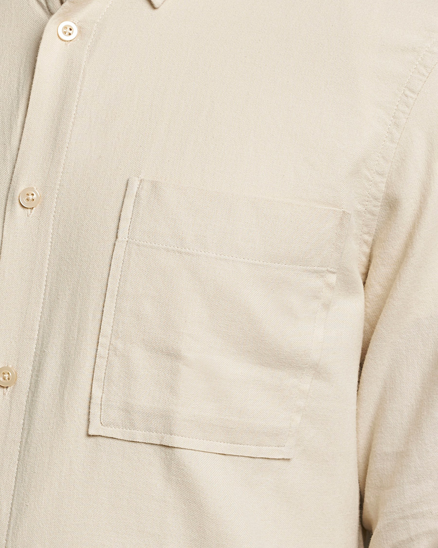 Herr | Skjortor | NN07 | Arne Brushed Flannel Shirt Ecru