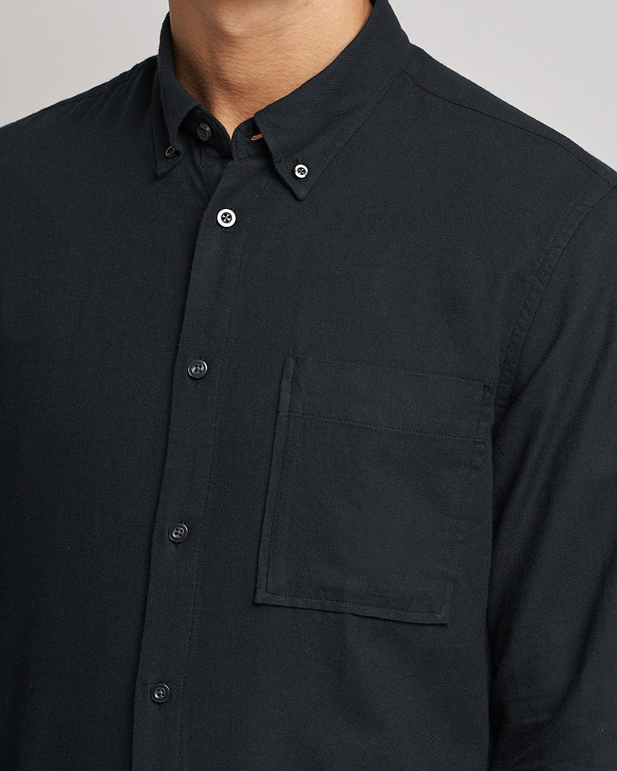 Herr | Skjortor | NN07 | Arne Brushed Flannel Shirt Black