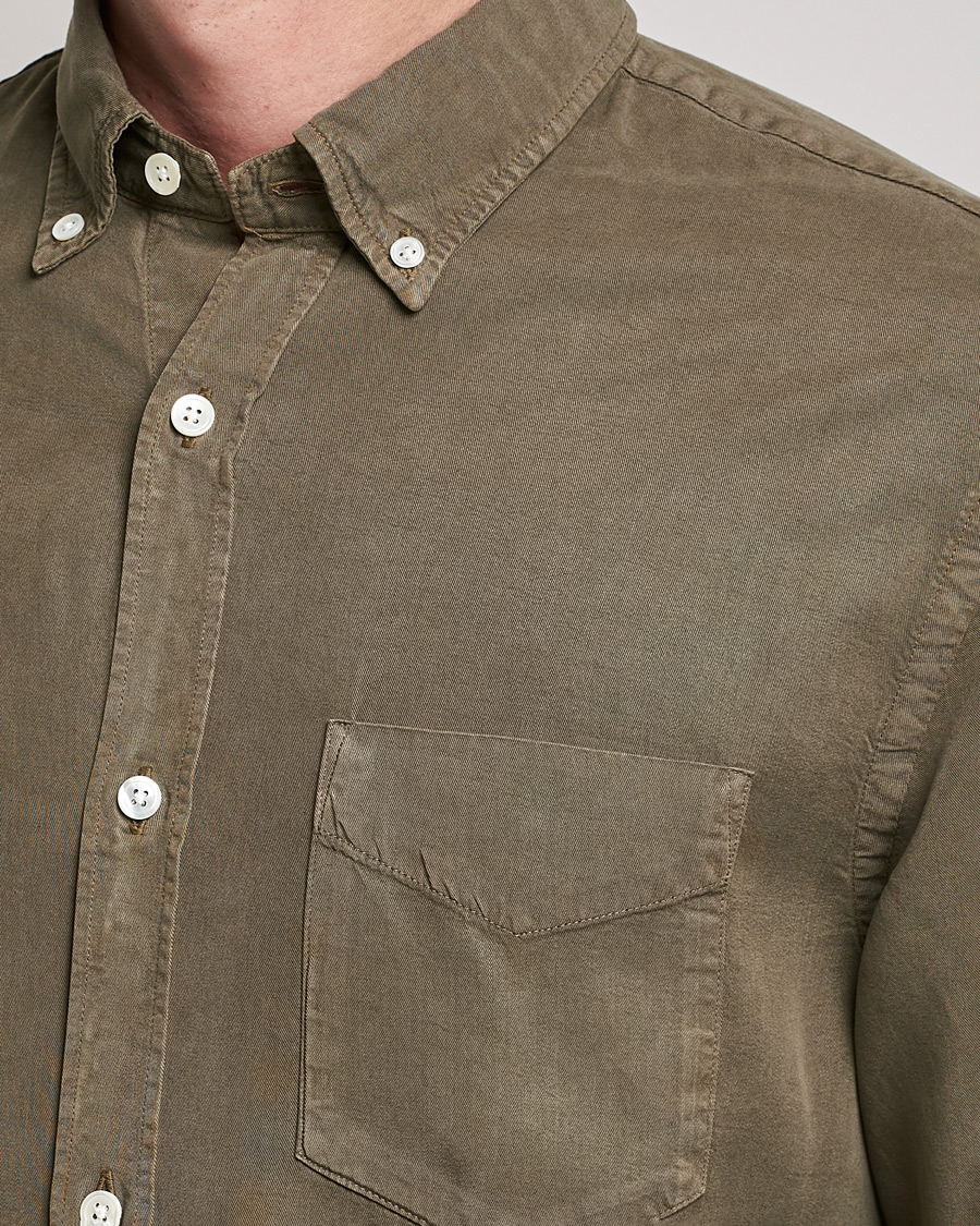 Herr | Skjortor | NN07 | Levon Tencel Shirt Dark Clay