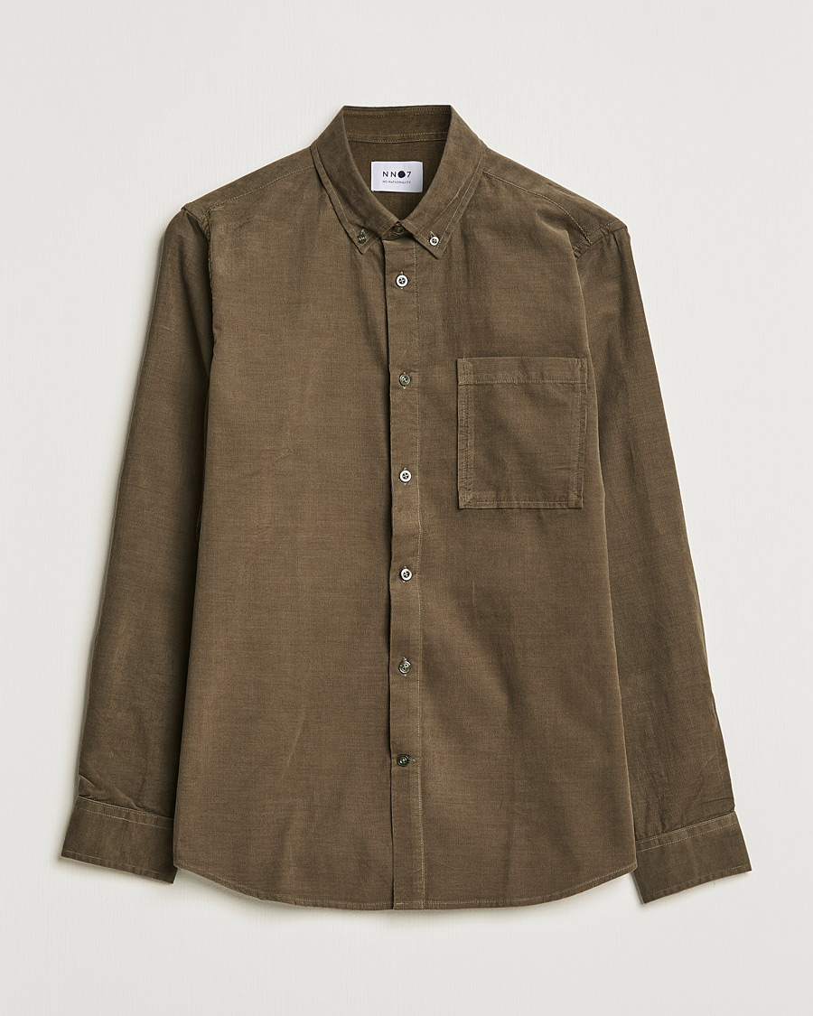 Herr | Skjortor | NN07 | Arne Corduroy Shirt Dark Clay