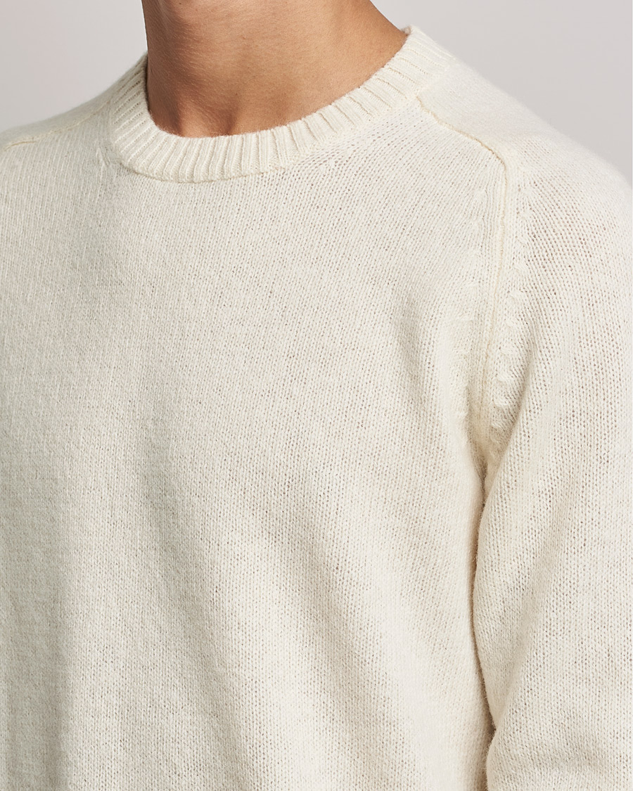 Herr | Tröjor | NN07 | Nathan Brushed Crew Neck Ecru