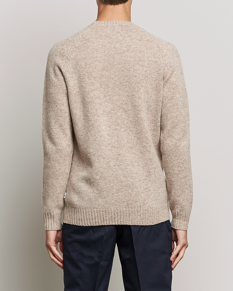 Herr | Tröjor | NN07 | Nathan Brushed Crew Neck Khaki Melange