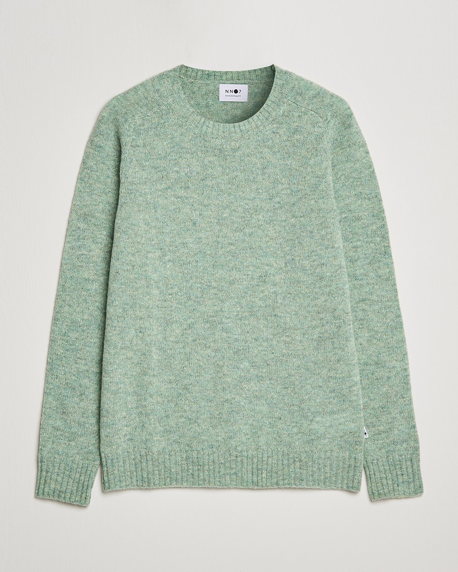 Herr | Tröjor | NN07 | Nathan Brushed Crew Neck Dusty Green