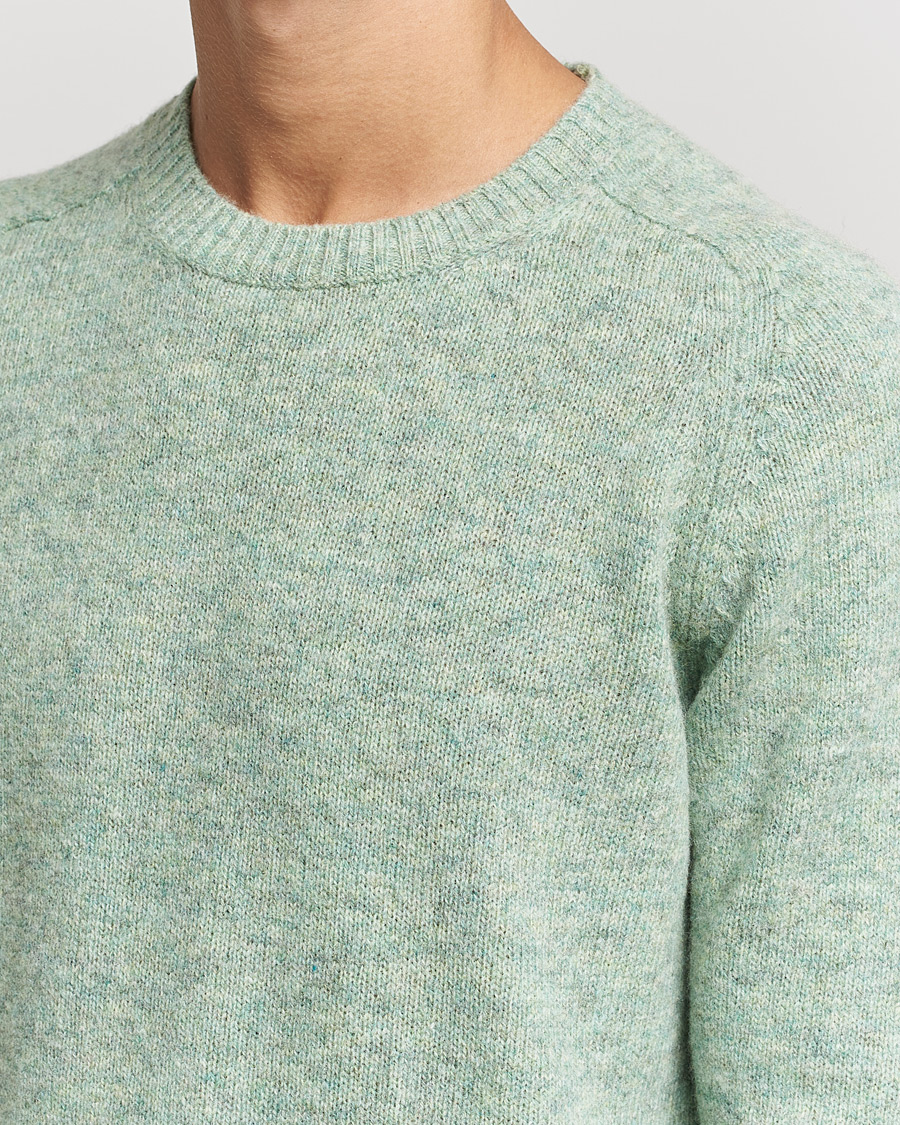 Herr | Tröjor | NN07 | Nathan Brushed Crew Neck Dusty Green