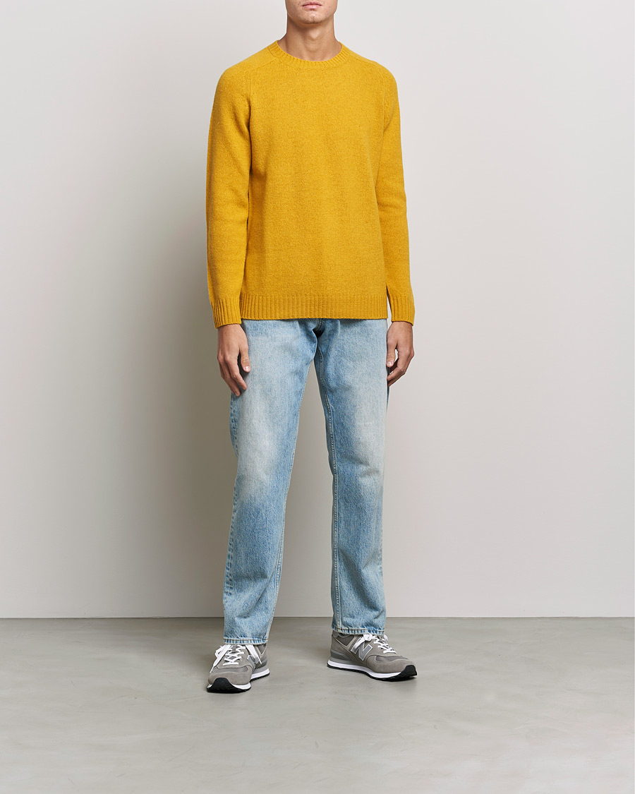 Herr | Tröjor | NN07 | Nathan Brushed Crew Neck Yellow