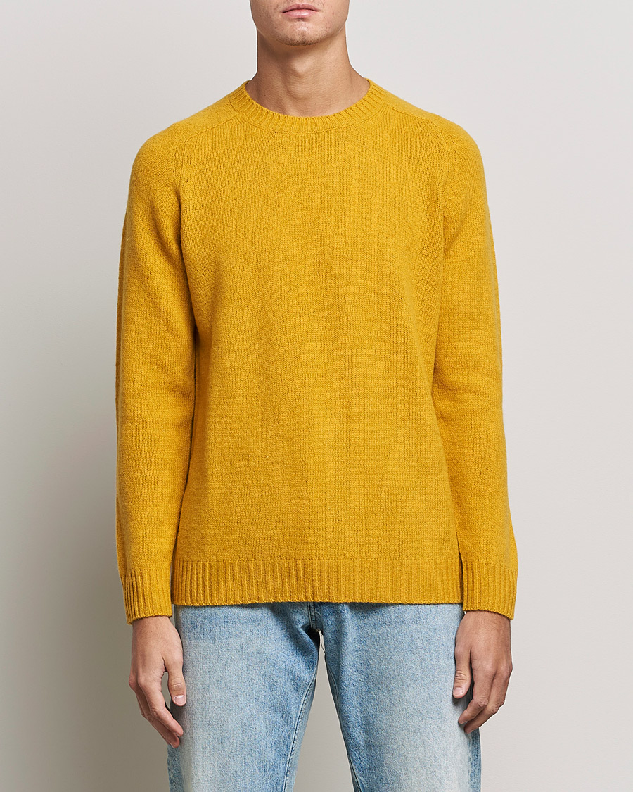 Herr | Tröjor | NN07 | Nathan Brushed Crew Neck Yellow