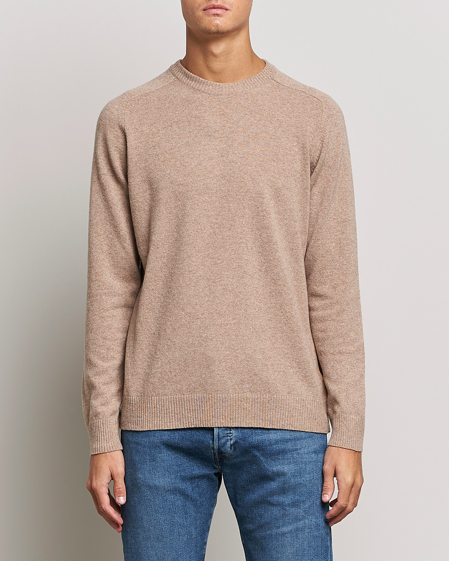 Herr | Tröjor | NN07 | Edward Lambswool Crew Neck Pullover Khaki