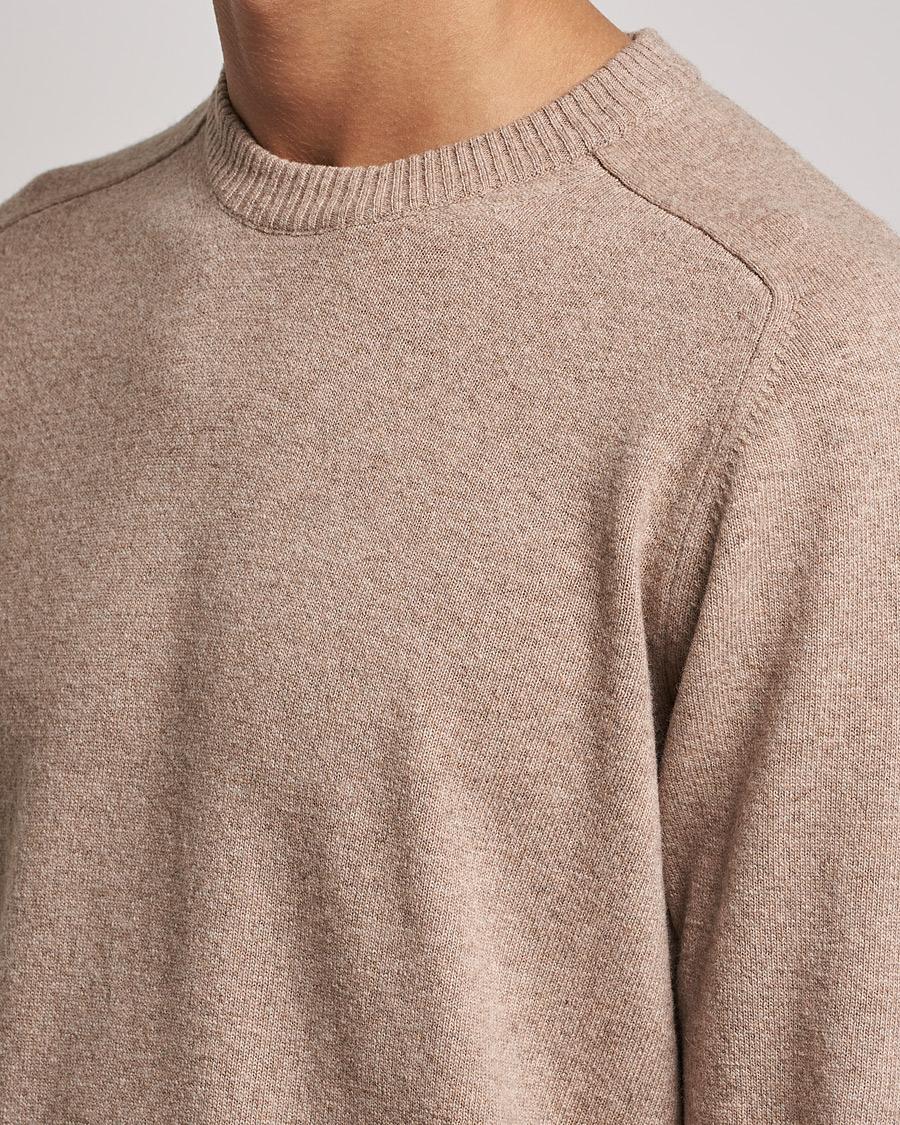Herr | Tröjor | NN07 | Edward Lambswool Crew Neck Pullover Khaki