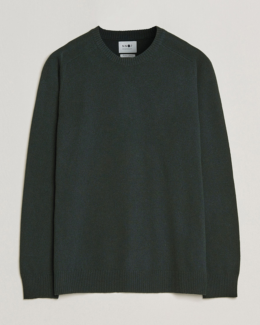 Herr | Tröjor | NN07 | Edward Lambswool Crew Neck Pullover Dark Army