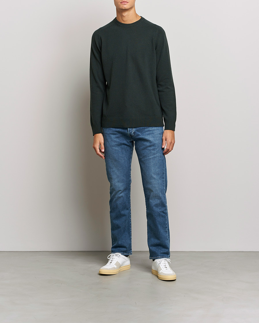 Herr | Tröjor | NN07 | Edward Lambswool Crew Neck Pullover Dark Army