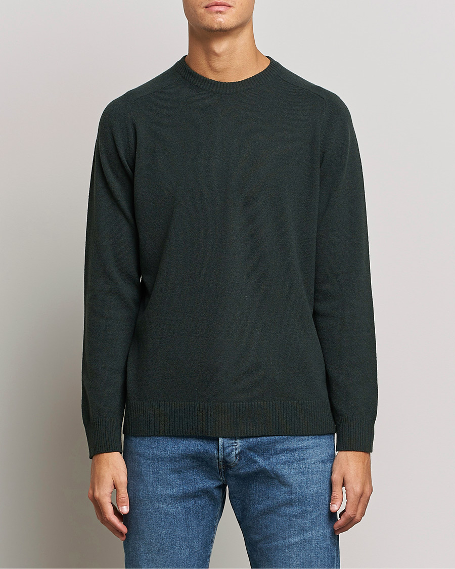 Herr | Tröjor | NN07 | Edward Lambswool Crew Neck Pullover Dark Army