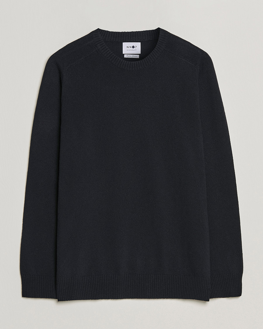 Herr | Tröjor | NN07 | Edward Lambswool Crew Neck Pullover Black