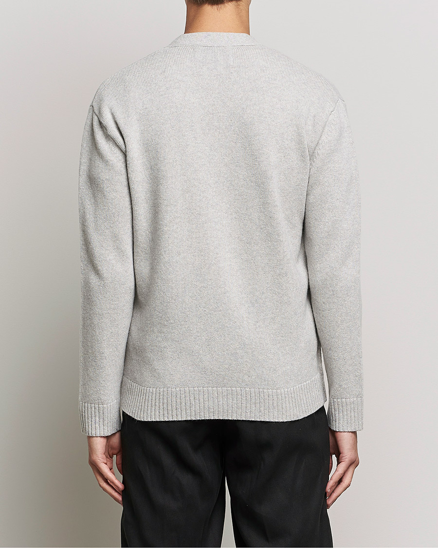 Herr | Tröjor | NN07 | Bjorn Lambswool Cardigan Light Grey Melange