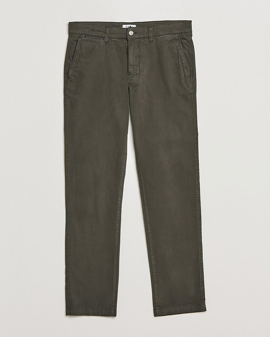 Herr | Byxor | NN07 | Marco Slim Fit Stretch Chinos Dark Green