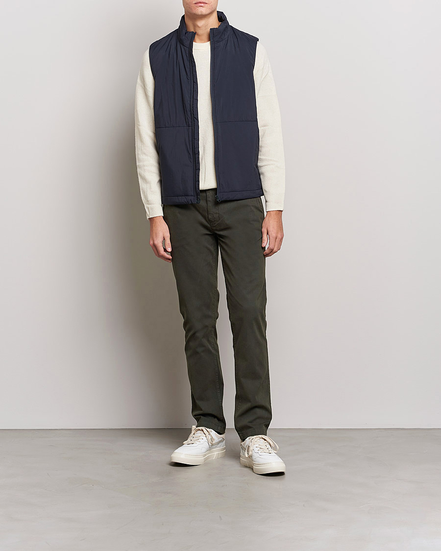Herr | Byxor | NN07 | Marco Slim Fit Stretch Chinos Dark Green