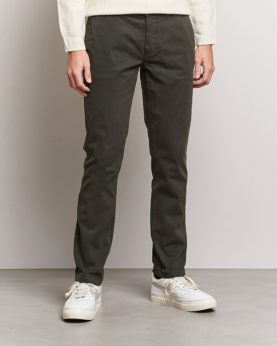 Herr | Kläder | NN07 | Marco Slim Fit Stretch Chinos Dark Green