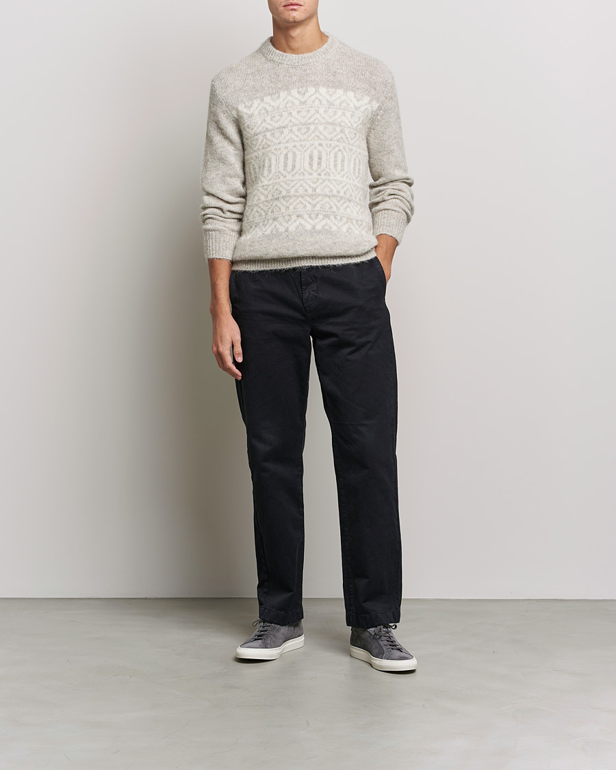 Herr | Tröjor | NN07 | Jason Wool Knitted Sweater Grey Melange