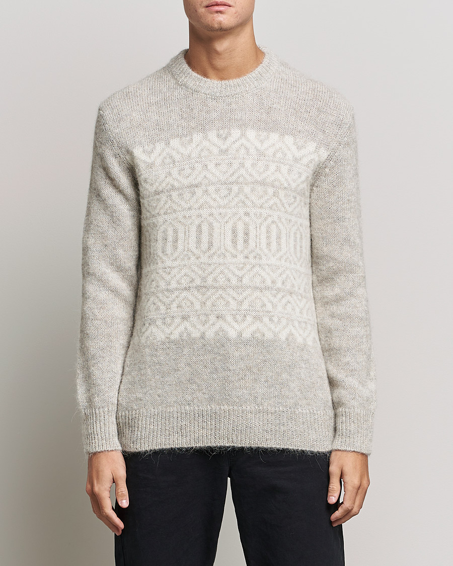 Herr | Tröjor | NN07 | Jason Wool Knitted Sweater Grey Melange
