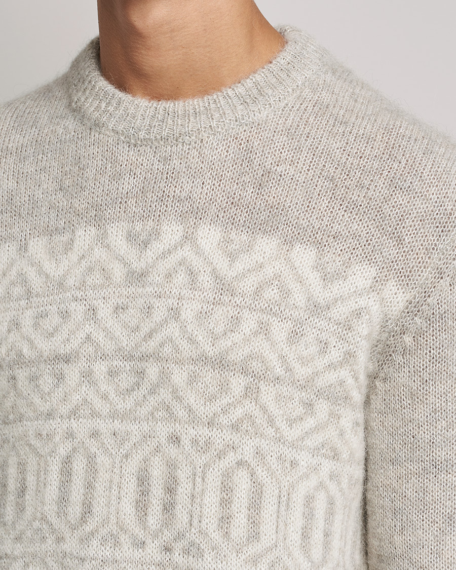 Herr | Tröjor | NN07 | Jason Wool Knitted Sweater Grey Melange