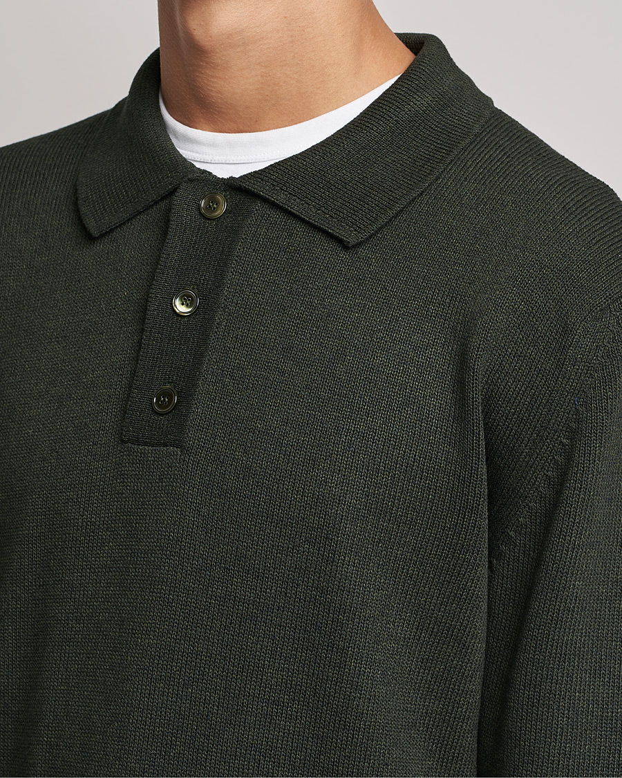Herr | Tröjor | NN07 | Vito Knitted Polo Dark Green