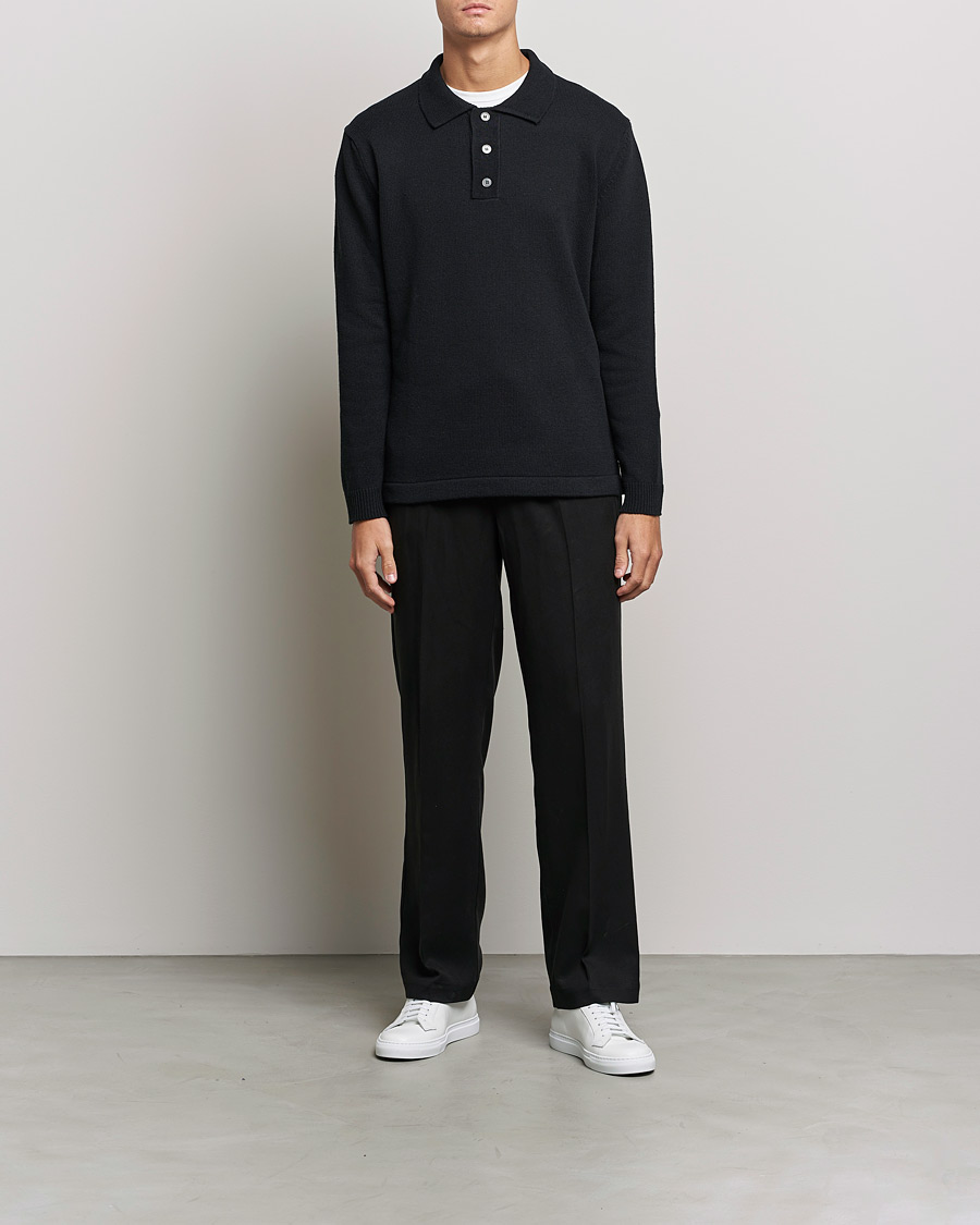 Herr | Tröjor | NN07 | Vito Knitted Polo Black