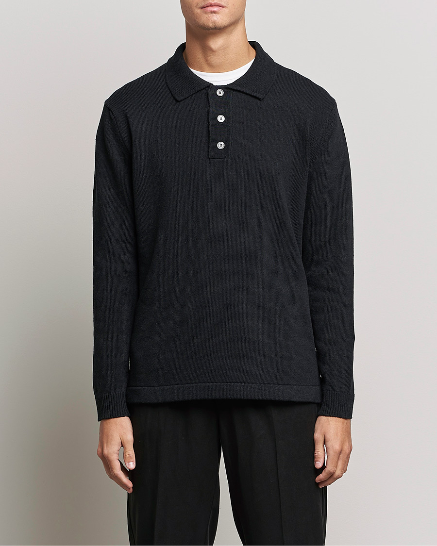 Herr | Tröjor | NN07 | Vito Knitted Polo Black
