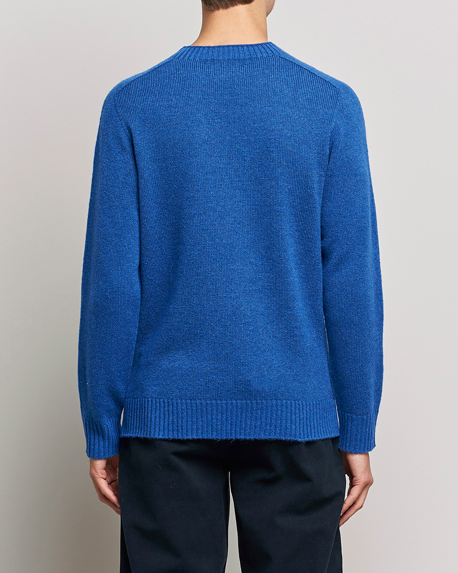 Herr | Tröjor | NN07 | Nathan Brushed Wool Knitted Sweater Cobolt Blue