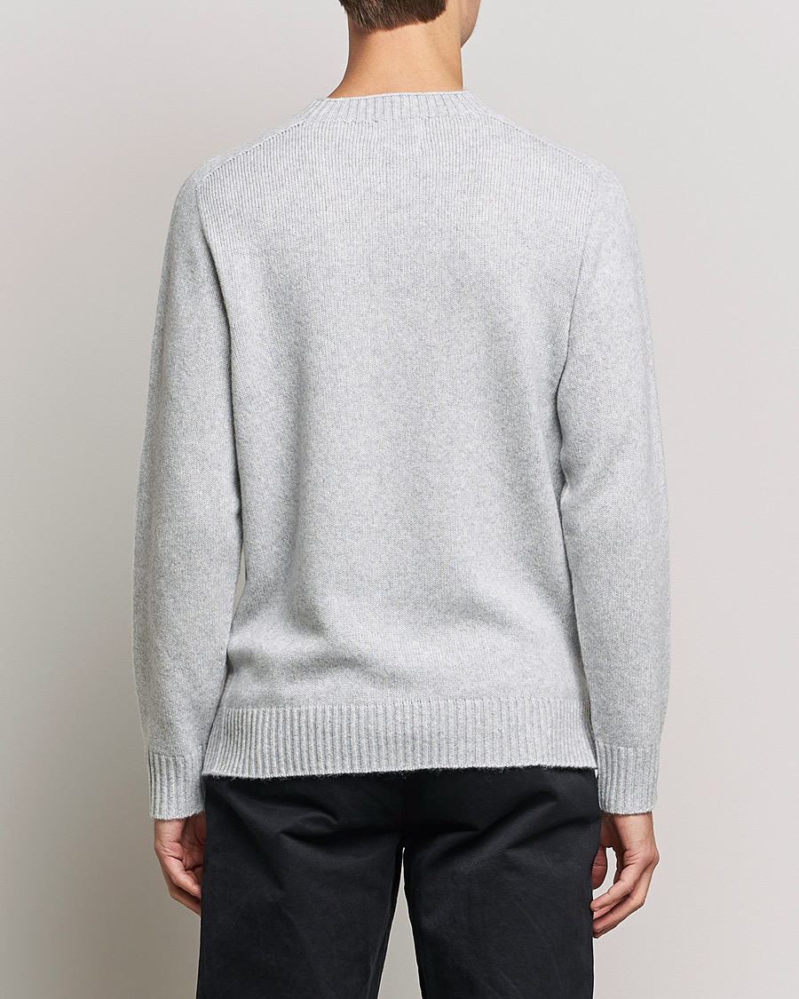 Herr | Tröjor | NN07 | Nathan Brushed Wool Knitted Sweater Light Grey Mel