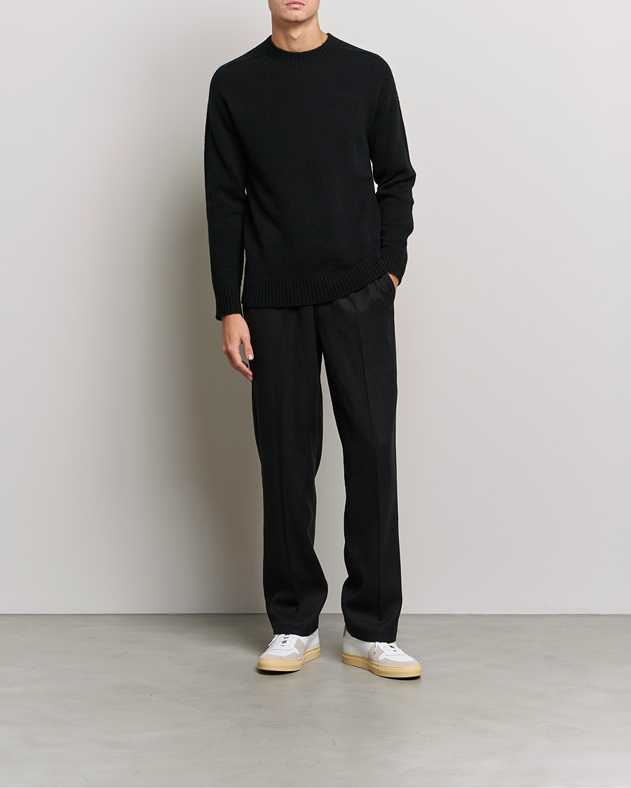 Herr | Wardrobe basics | NN07 | Nathan Brushed Wool Knitted Sweater Black