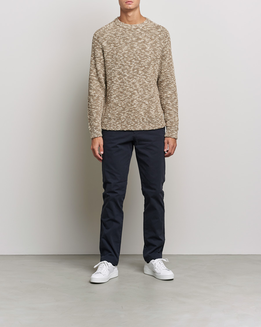 Herr | Tröjor | NN07 | Jesse Cotton Knitted Sweater Pyramid Melange