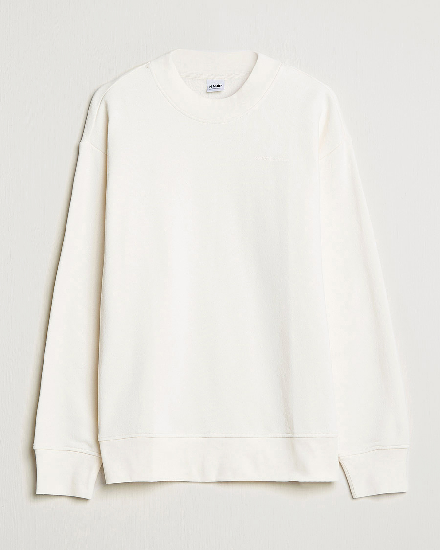 Herr | Tröjor | NN07 | Briggs Mock Neck Sweater Ecru