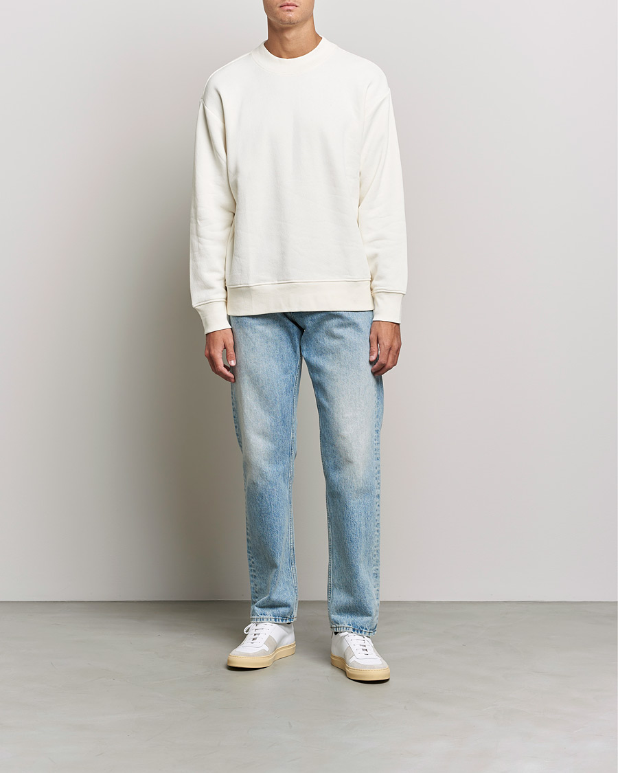 Herr | Tröjor | NN07 | Briggs Mock Neck Sweater Ecru