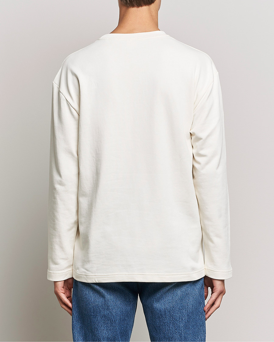 Herr | T-Shirts | NN07 | Alan Heavy Logo Long Sleeve T-Shirt Off White