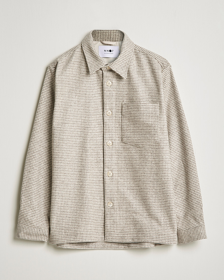 Herr | Skjortor | NN07 | Peter Houndstooth Overshirt Grey Check