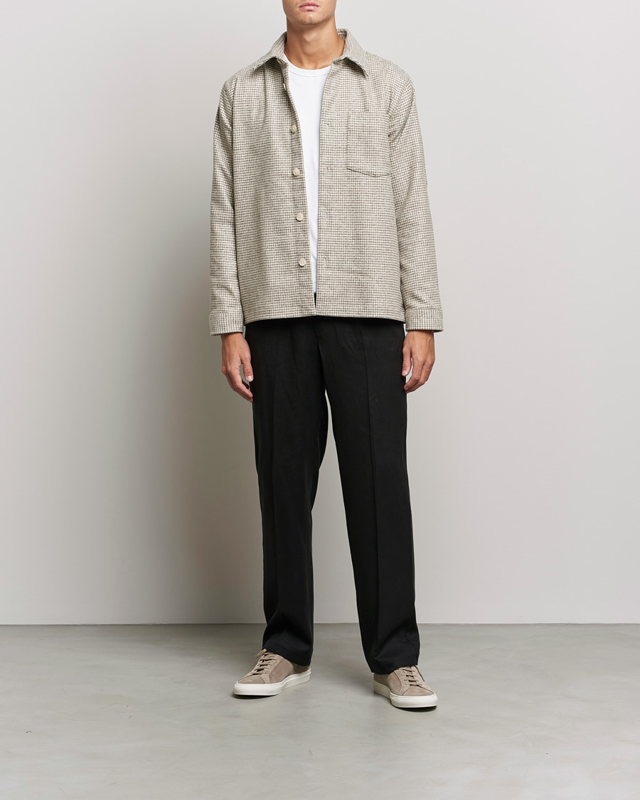 Herr | Skjortor | NN07 | Peter Houndstooth Overshirt Grey Check