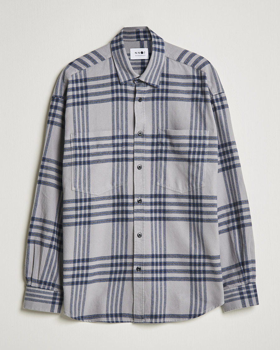 Herr | Skjortor | NN07 | Deon Checked Shirt Grey/Blue