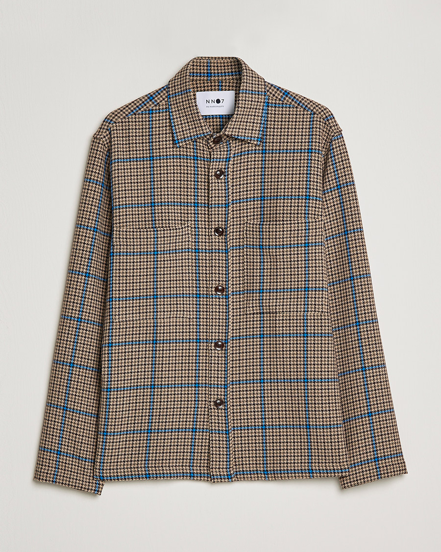 Herr | Skjortor | NN07 | Frode Checked Overshirt Brown/Cobolt Blue