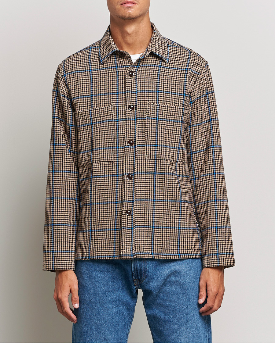 Herr | Skjortor | NN07 | Frode Checked Overshirt Brown/Cobolt Blue