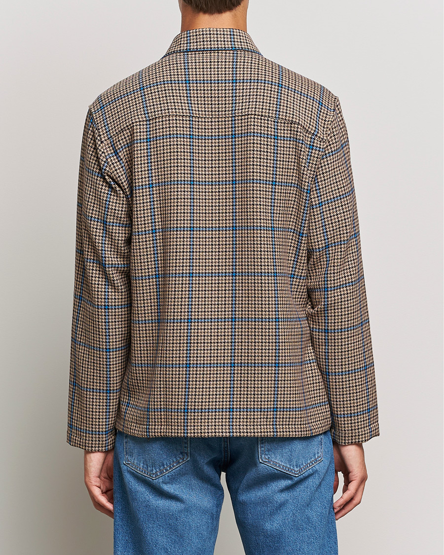 Herr | Skjortor | NN07 | Frode Checked Overshirt Brown/Cobolt Blue