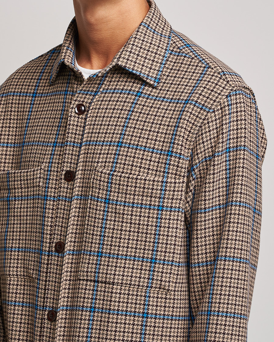 Herr | Skjortor | NN07 | Frode Checked Overshirt Brown/Cobolt Blue