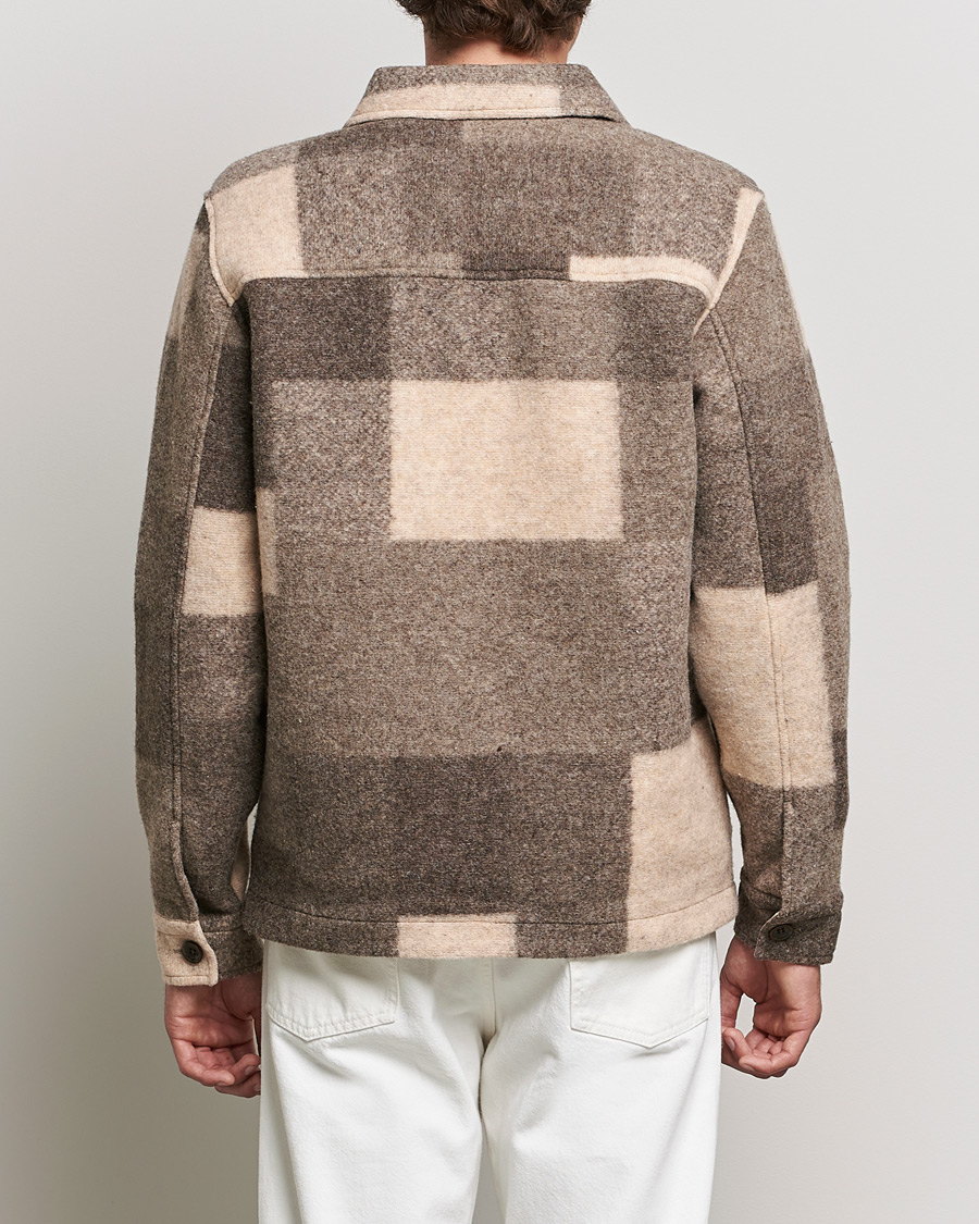 Herr | Jackor | NN07 | Wilas Checked Shirt Jacket Camel