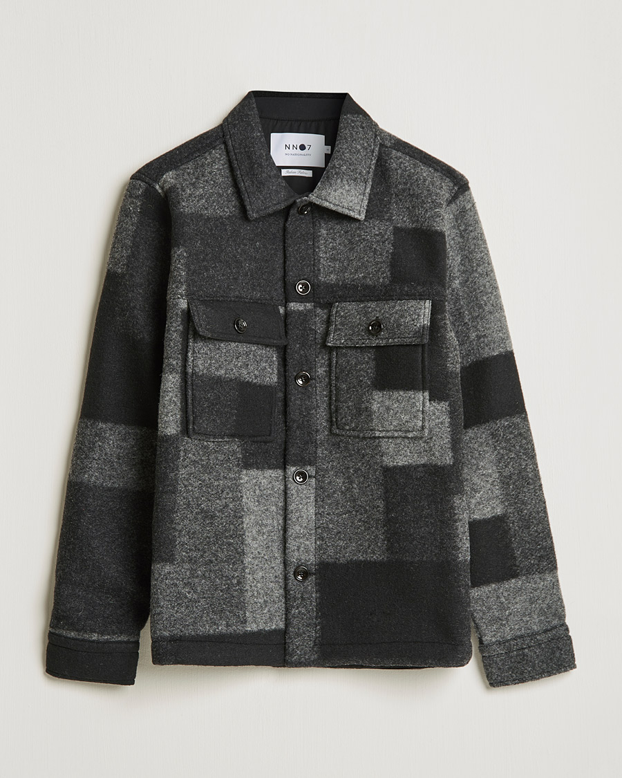 Herr | Jackor | NN07 | Wilas Checked Flight Jacket Black