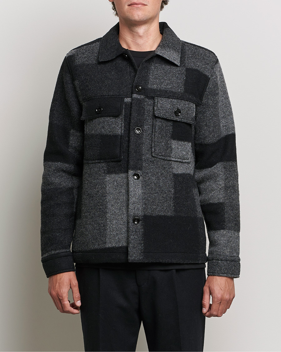 Herr | Jackor | NN07 | Wilas Checked Flight Jacket Black
