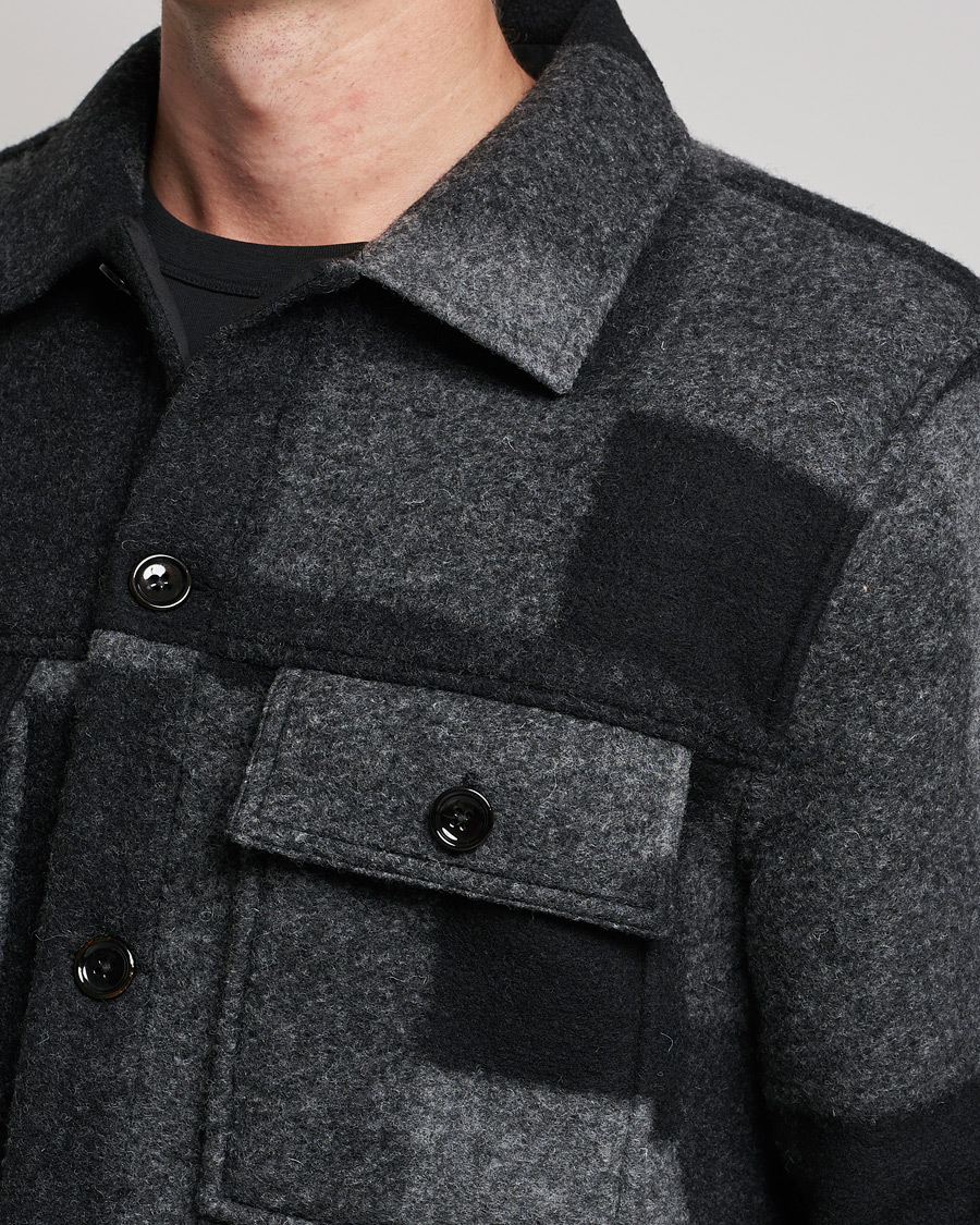Herr | Jackor | NN07 | Wilas Checked Flight Jacket Black