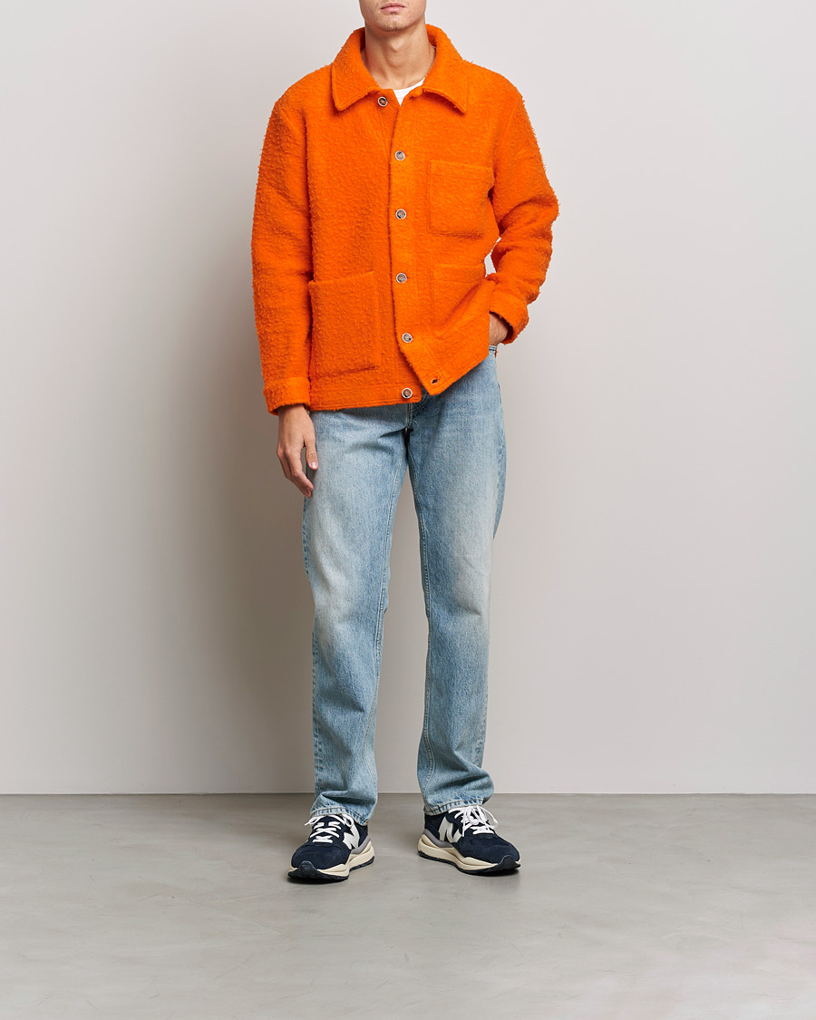 Herr | Tröjor | NN07 | Olav Fleece Jacket Bright Orange