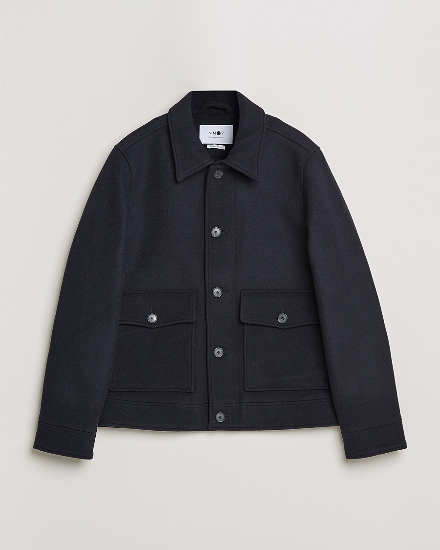 Herr | Jackor | NN07 | Julius Wool Flight Jacket Navy