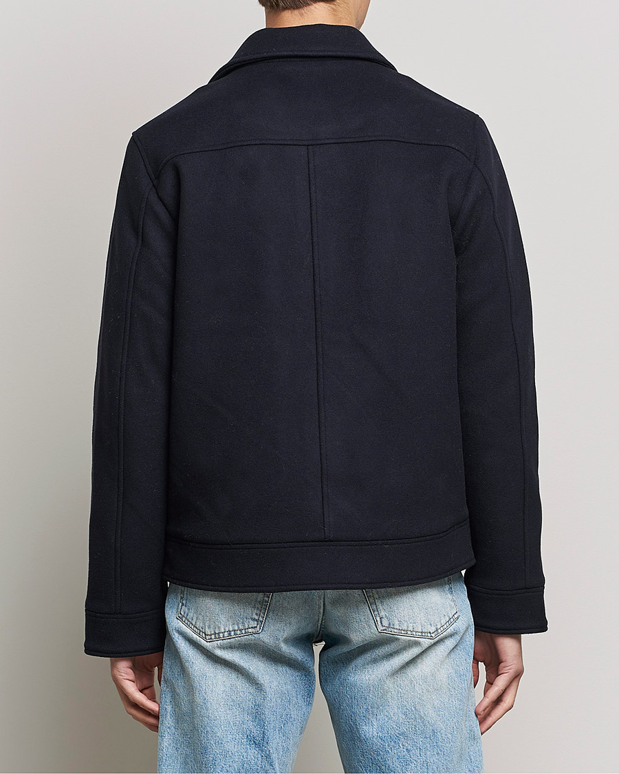 Herr | Jackor | NN07 | Julius Wool Flight Jacket Navy